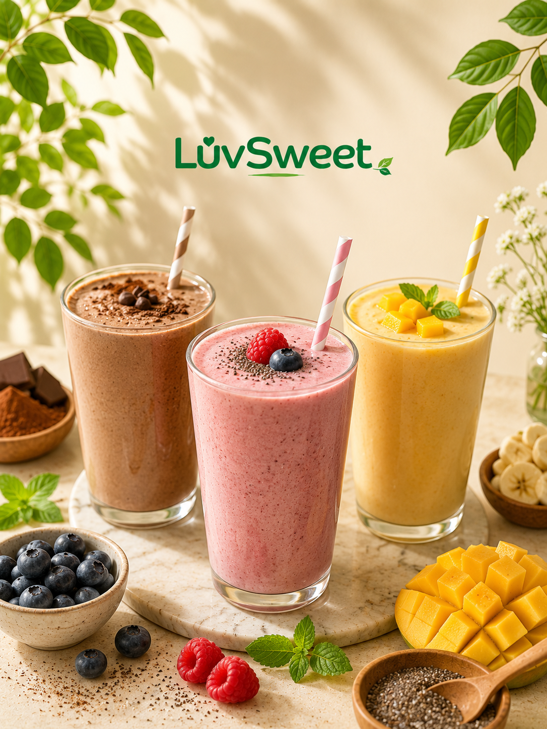 Smoothies and shakes with LuvSweet